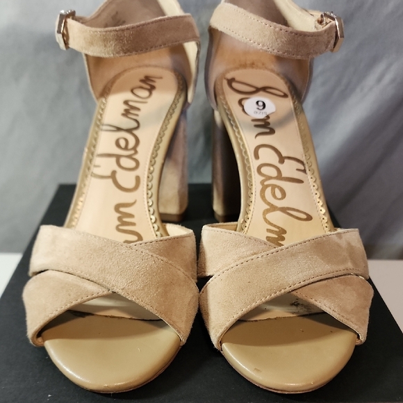 Sam Edelman Tan Block Heel Sandals - Picture 1 of 8